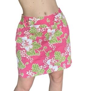 Pink tropical barbie summer skort skirt shorts